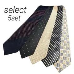 【5本セット】ネクタイまとめ売り シルク100%4本 ビジネス オフィス 上品
