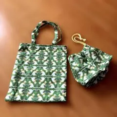 ハンドメイド トートバッグ 巾着 2点セット 猫柄