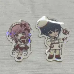 しゅごキャラ！　アニメイトカフェ　アクリルスタンド、グリッター缶バッジ しゅごキャラ！×アニメイトカフェ あむ、イクト グリッター缶バッジ