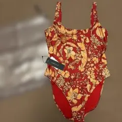 VERSACE ワンピース水着 レッド 花柄のサムネイル