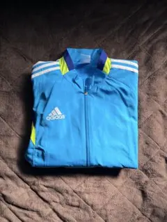 adidas 青 ライムグリーン ジャケット