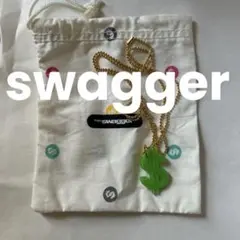 美品！swagger スワッガー ネックレス ゴールドチェーン グリーン 緑