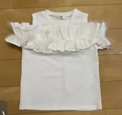 新品　フリル✕チュールオープンショルダー TOPS 新品　ミュー　myuのサムネイル