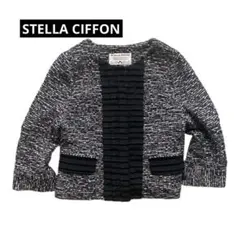 STELLA CIFFON ノーカラーツイード