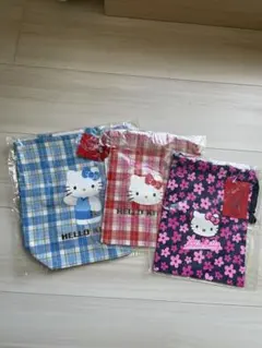 ** RAKUDO様専用**サンリオ　ハローキティー巾着等3点セット　新品未開封