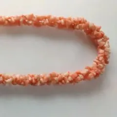 珊瑚　3連　53センチ　ネックレス