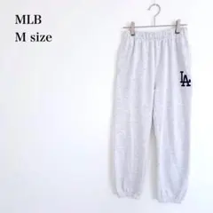 MLB/スウェットパンツ/LAロゴ刺繍/M/ライトグレー/カジュアル/スポーティ