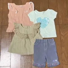 プティマイン　西松屋　ミキハウス　夏服　トップス　パンツ　4枚　まとめ売り