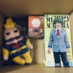 ヒロアカ 一番くじ 緑谷出久 オールマイト 爆豪勝己 フィギュア 人形 ソフビ