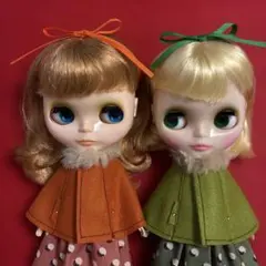 ブライスアウトフィット　ハンドメイド　双子コーデ
