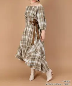 【即購入OK★】RANDA チェックワンピース ウエストゴム 美品