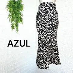 2780【AZUL】マーメイドスカート ロング レオパード ヒョウ柄 ブラック