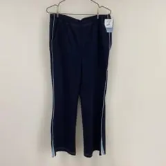 日本製 ネイビー サイドストライプ トレーニングパンツ 4L