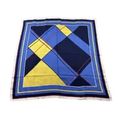 Christian Dior 幾何学模様 スカーフ マルチカラー　シルクsilk