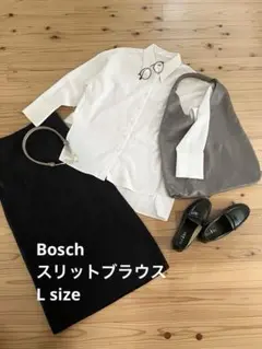 Bosch スリット入りブラウス　ライトグレー　Lサイズのサムネイル