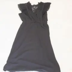【H&M】レース切替ワンピース ノースリーブ S ブラック
