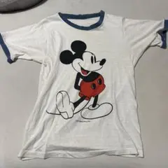 【土日限定値引き】白足ミッキーマウス リンガーTシャツ