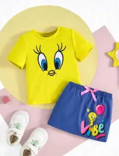 即日発送　トゥイーティー Tシャツとスカートセット　サイズ12-18M