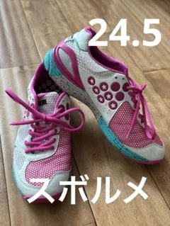 svolme スボルメ　フットサル　シューズ 運動靴　ピンク　白　水色　24.5のサムネイル