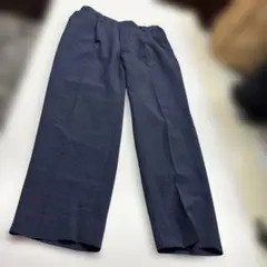 ネイビー スラックス ゴムウエスト