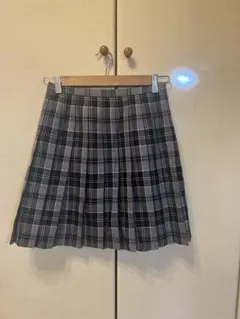 【美品】EASTBOYグレー系チェック プリーツスカート