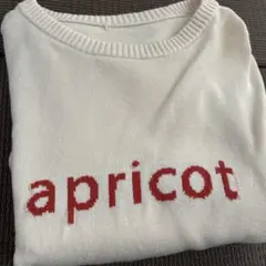 「apricot」刺繍セーター 綿100%ロゴニット 150