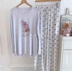 【新品未開封上下セット】猫　キャット　長袖　パジャマ　ルームウェア