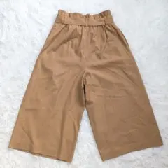 【美品】ヒューマンウーマン ウエストゴム ワイドパンツ 【S】 ベルト付