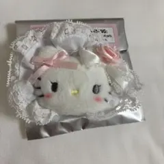サンリオ キティ ホワイトフリルデザイン シークレットヘアクリップ