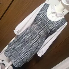 Hudsonhoney ツイード ドッキング ワンピース