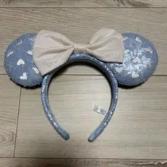 【美品】ディズニー カチューシャ 水色 ハート スパンコール カチューシャ