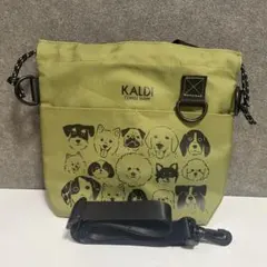 KALDI 犬イラスト ショルダーバッグ　未使用