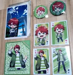 カラフルピーチ　じゃぱぱ　カード・ポストカード・マグネット・バッジセット