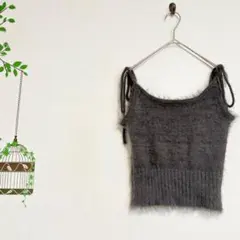 GRL /リボンキャミソール フェザーニット F