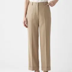 美品✨センタープレス テーパードパンツ ベージュ M相当 オフィスカジュアル
