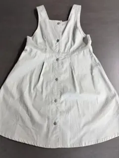 ライトグレー ジャンバースカート レースアップ