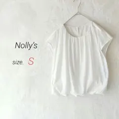 ノリーズ【S】フレンチスリーブブラウスNOLLEY'S 白 36