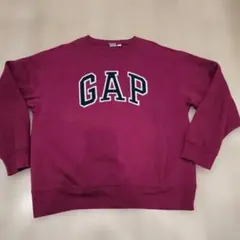 GAP ワインレッド　バーガンディ ロゴスウェット M