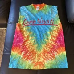 フルーツオブザルーム　タイダイ柄Tシャツ　ノースリーブ　アメリカ製