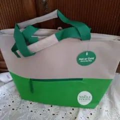 新品　保冷.温バック　ホールフーズ　エコバッグ　厚手　持ち手二重丈夫　　レア