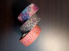 mt　マスキングテープ　お花モチーフ　3個セット