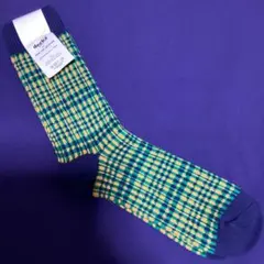 deeka ソックス ネイビー チェックsize2(25ー28)