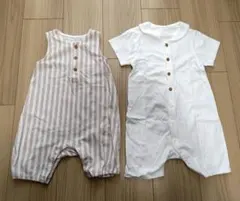 ユニクロ ショートオール カバーオール 80 2点セット