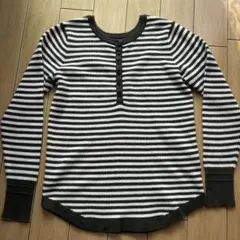 ストライプ柄 長袖カットソー M