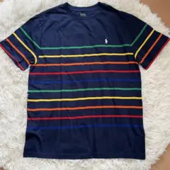 Polo Ralph Lauren ネイビーストライプ Tシャツ XL 170