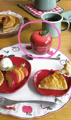 【お値下げ】秋にぴったり♪ナチュラルキッチン りんごの蓋付き小鉢2個set