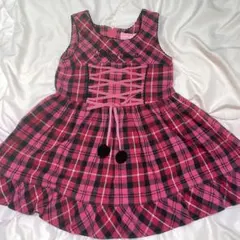 Shirley templeピンクチェック ワンピース