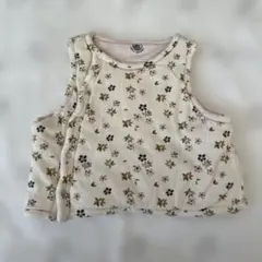プチバトー　花柄コットンベビーベスト 12m/74cm