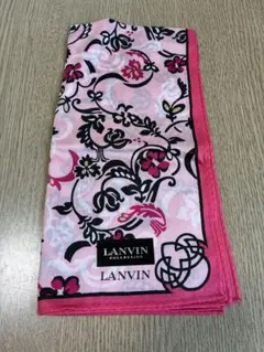 新品未使用　LANVIN 花柄 ハンカチ 大判