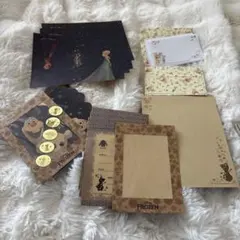 アナ雪 オラフ 12 封筒5枚シール付 プーさん30 封筒5枚 レターセット